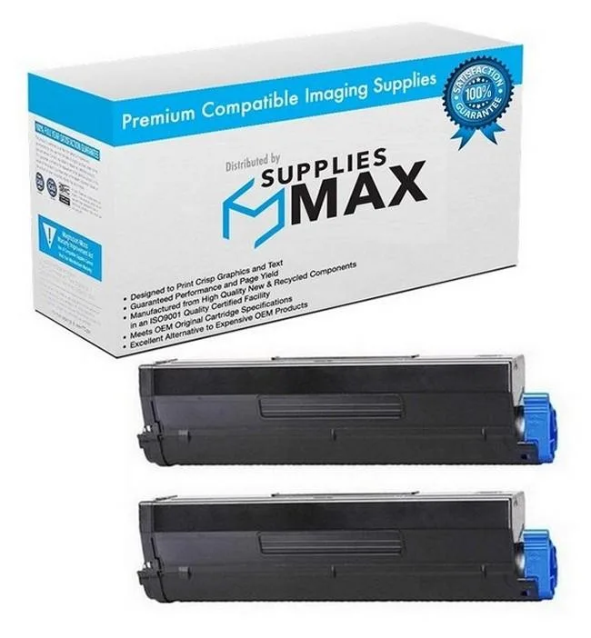 SuppliesMax SuppliesMax compatible toner cartridge 2-pack 7000 pages type 9 for Okidata B4550 B4600 — product photo