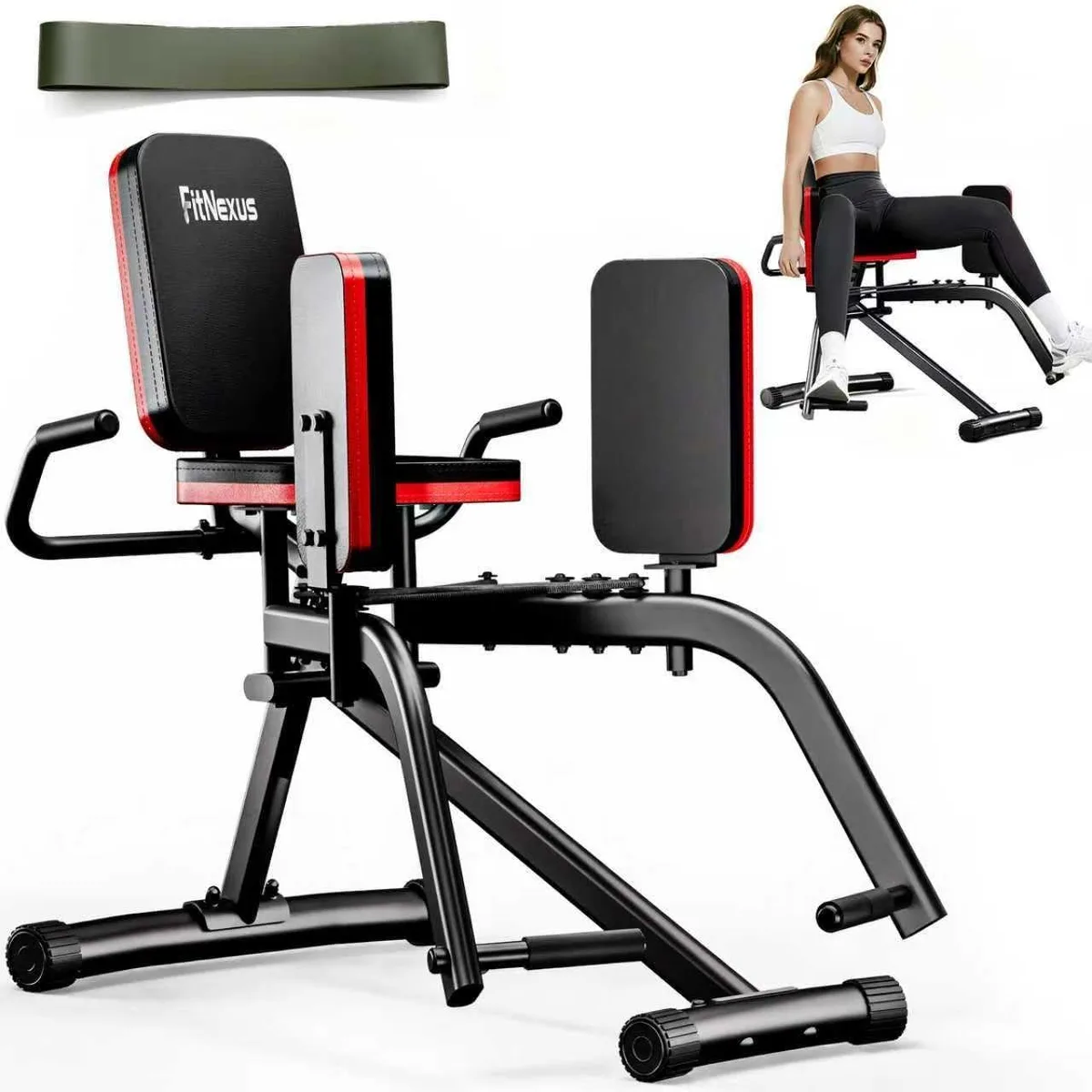 TAURKENAM TAURKENAM Hip Abductor Machine 6-Level 20-80 lbs 360° Leg Pads home gym — product photo