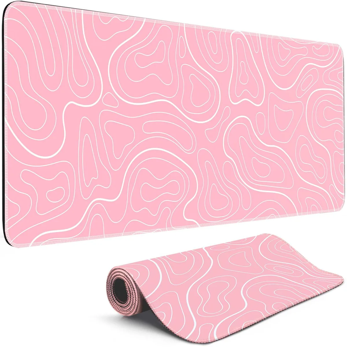 TLZA 1P-Pink Topopraphic Mouse Pad 31.5 x 11.8 in — product photo