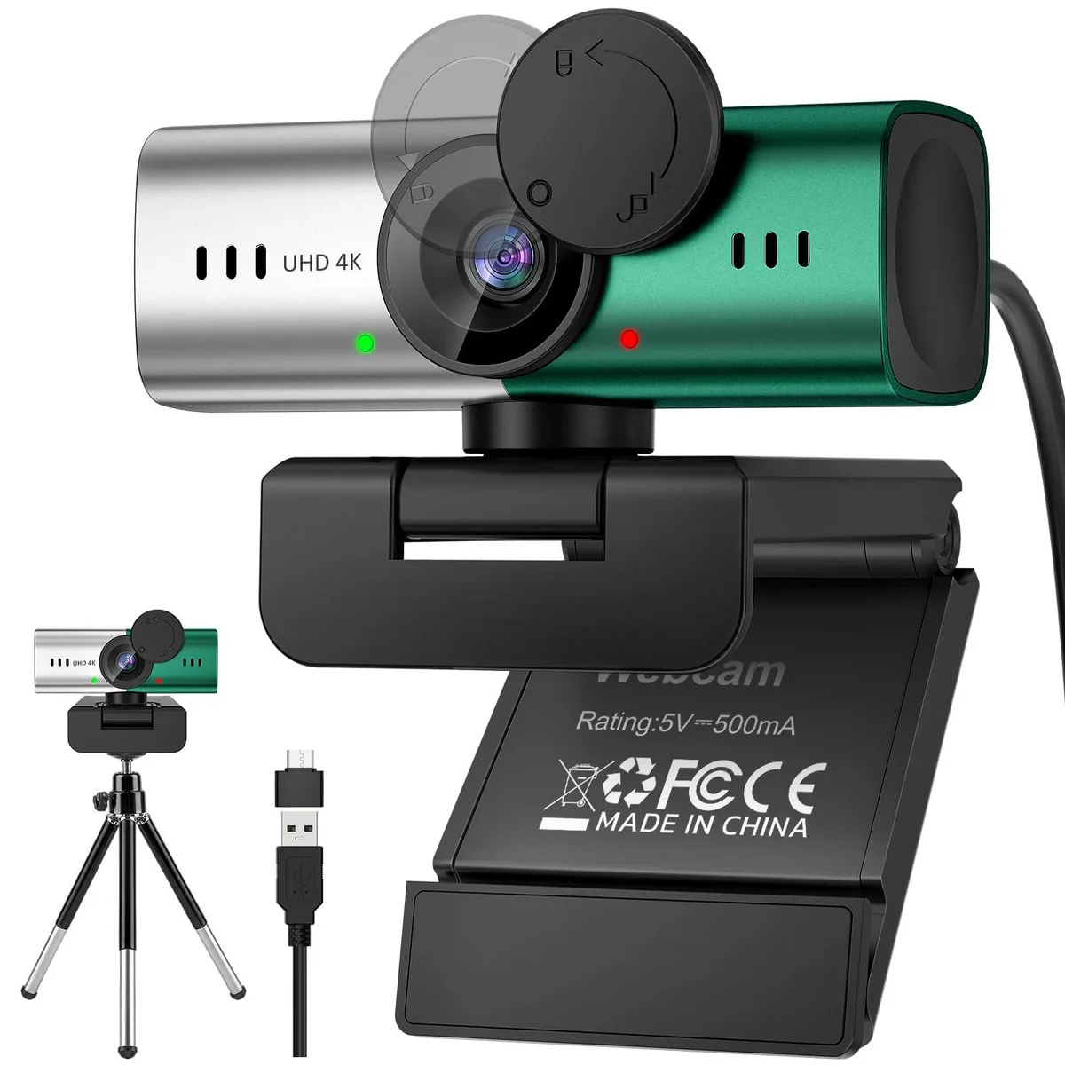  Majiphi ICon01 4K USB 2.0 Webcam Silver green — product photo