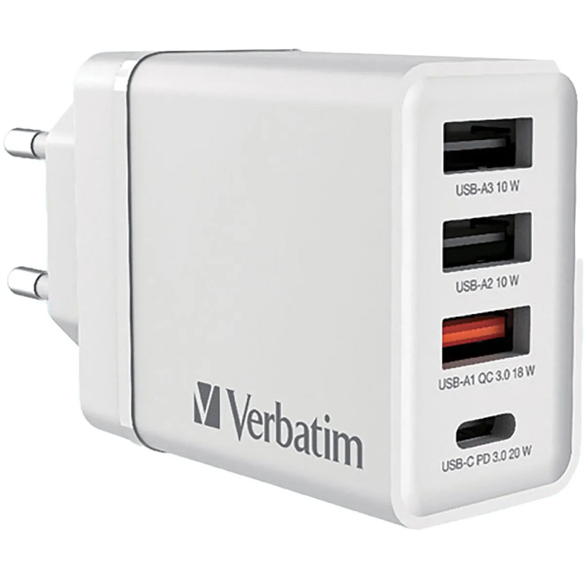 VERBATIM Verbatim 30W 4-Port USB Charger White 70772 — product photo