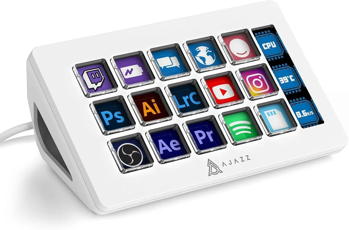 BFKK BFKK AKP153 Streaming Studio Controller Panel White 15 LCD Keys — product photo