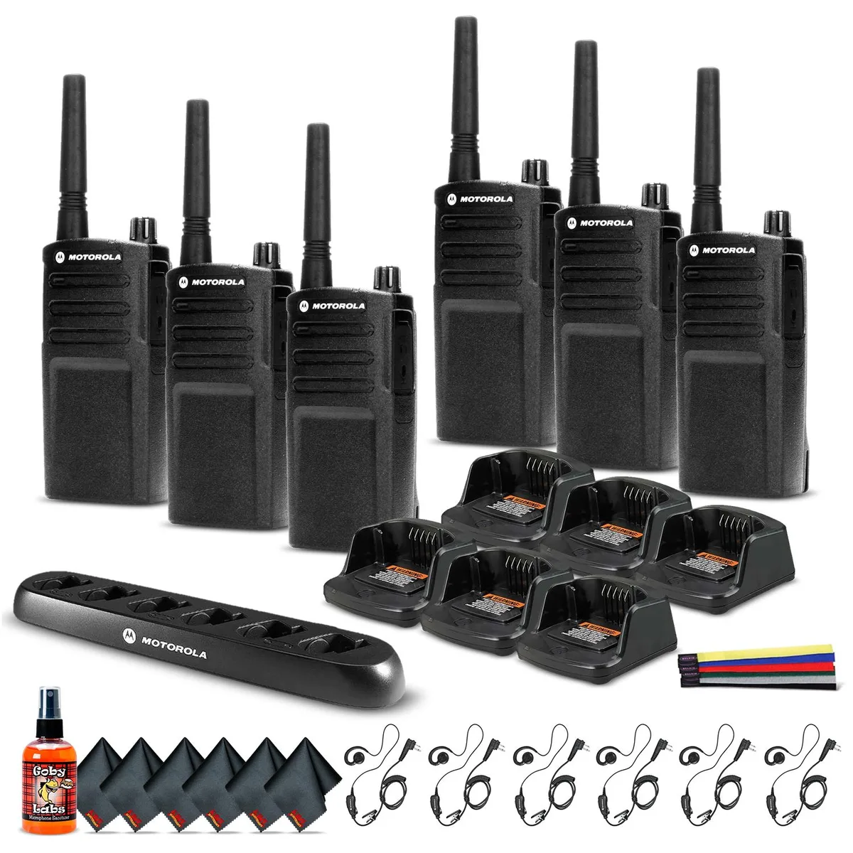 Motorola Motorola RMU2040 two-way radio 6-pack with mics — product photo