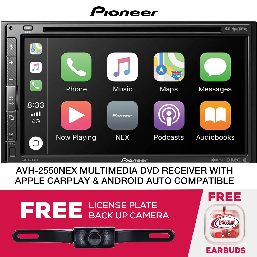Pioneer Pioneer AVH-2550NEX 6.8" 2-DIN receiver with License Plate Camera — product photo