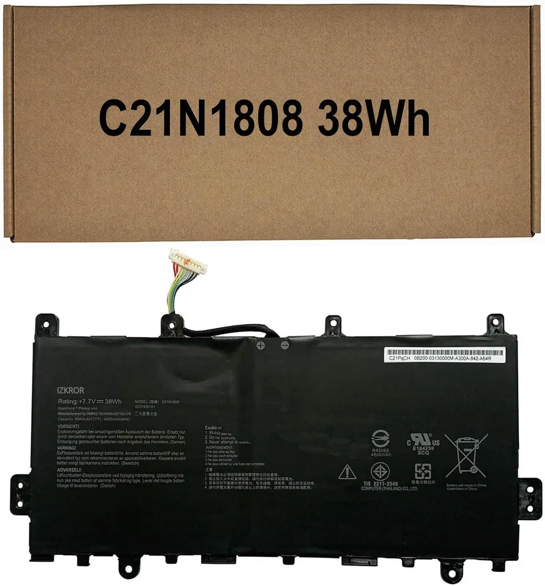 NShi NShi C21N1808 38Wh 4940mAh 7.7V laptop battery — product photo