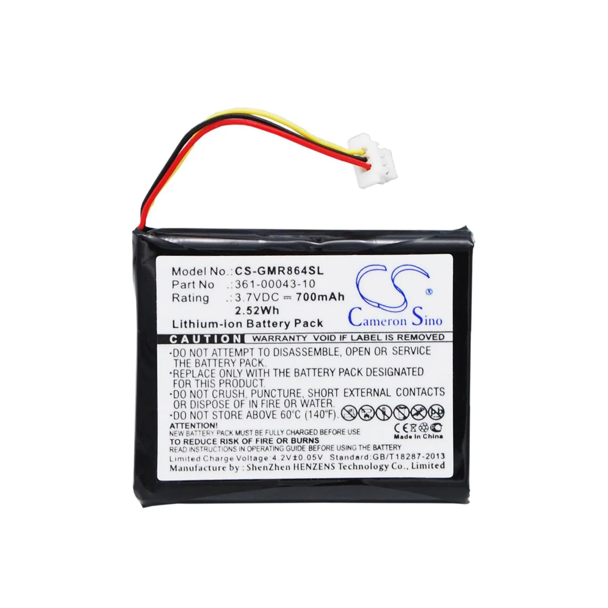 CameronSino CameronSino cell phone battery for Garmin 010-01069-01 010-11864-00 361-00043-10 — product photo