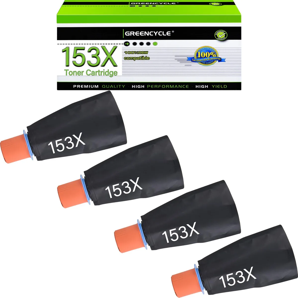 GREENCYCLE GREENCYCLE W1530X Compatible Black Toner Cartridge 4 Pack — product photo