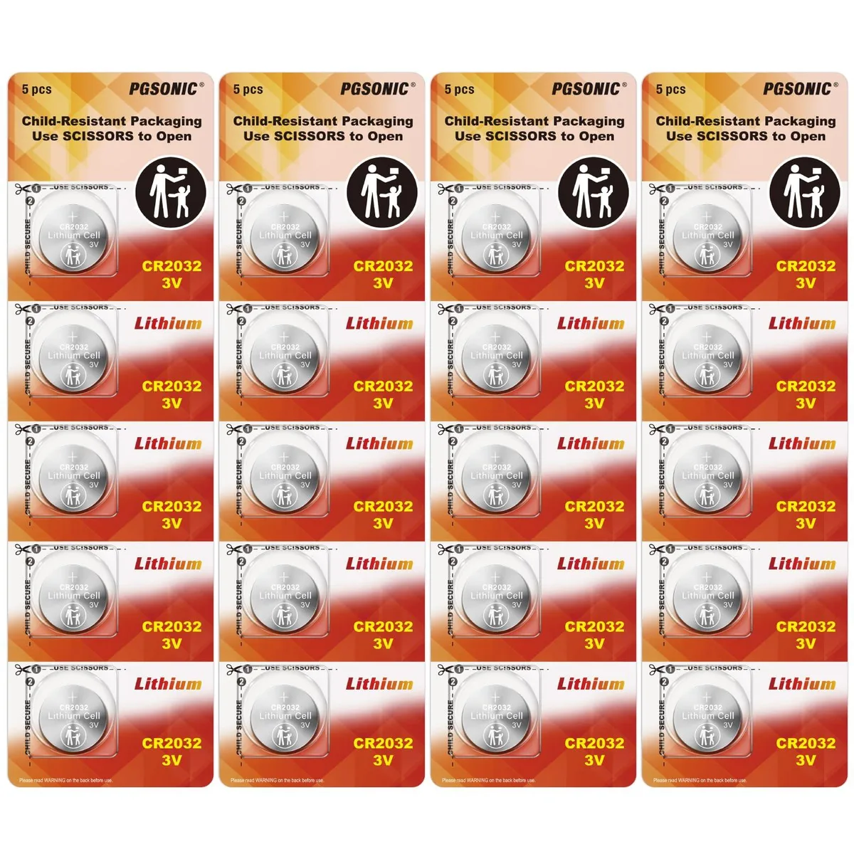 No Sew No Sew CR2032 3V Lithium Coin Battery 20pcs — product photo
