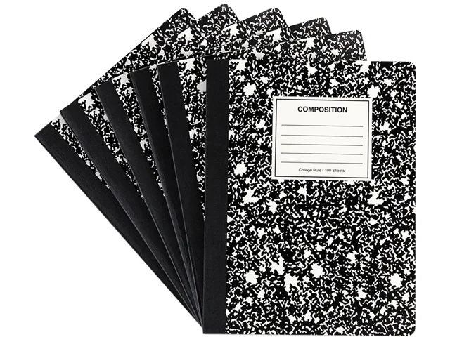 UNIVERSAL OFFICE PRODUCTS UNIVERSAL OFFICE PRODUCTS UNV20946 Composition Book College Rule 9.75 x 7.5 100 Sheets 6 Pack — product photo