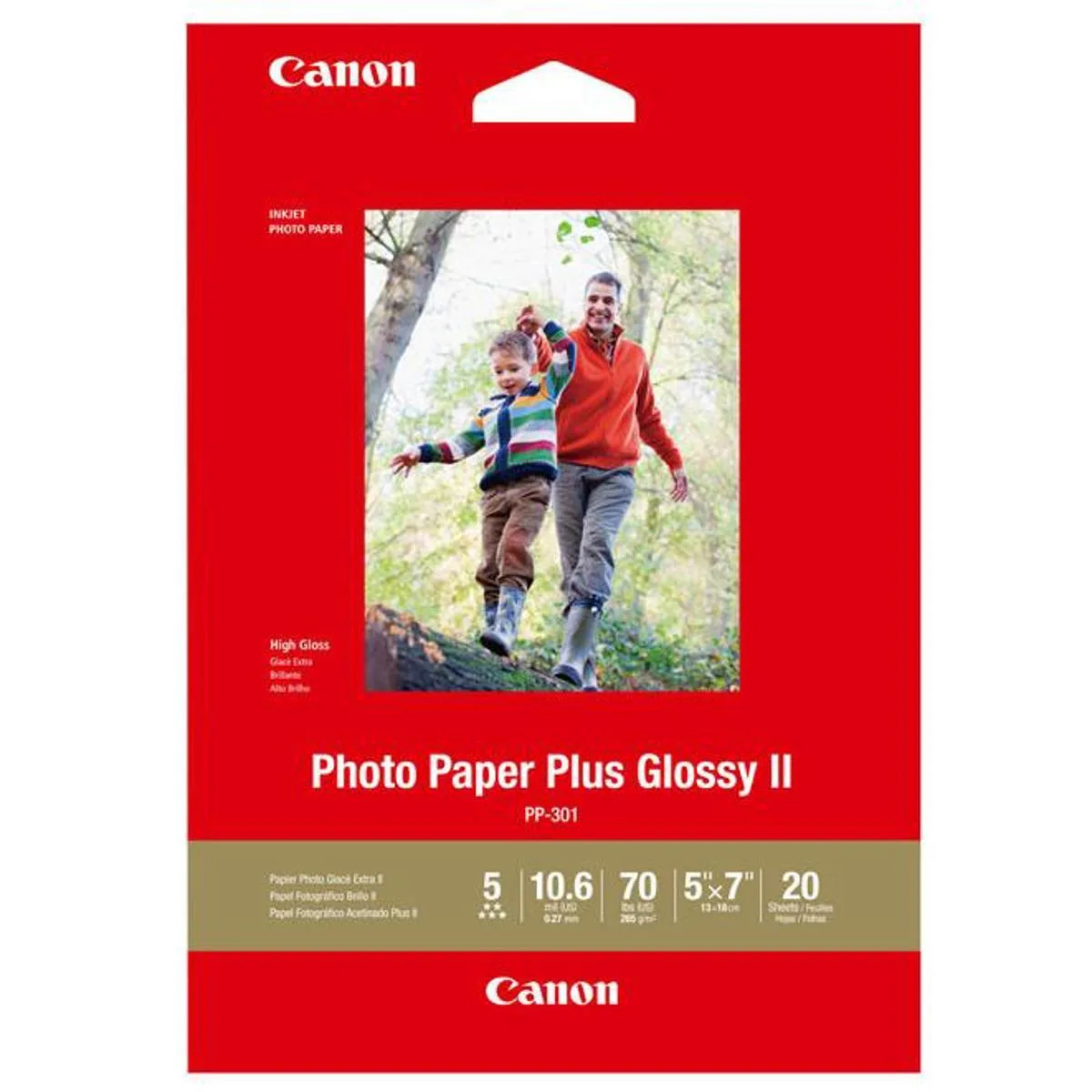 Canon Canon PP-301 Glossy Photo Paper 5x7 20 Sheets — product photo