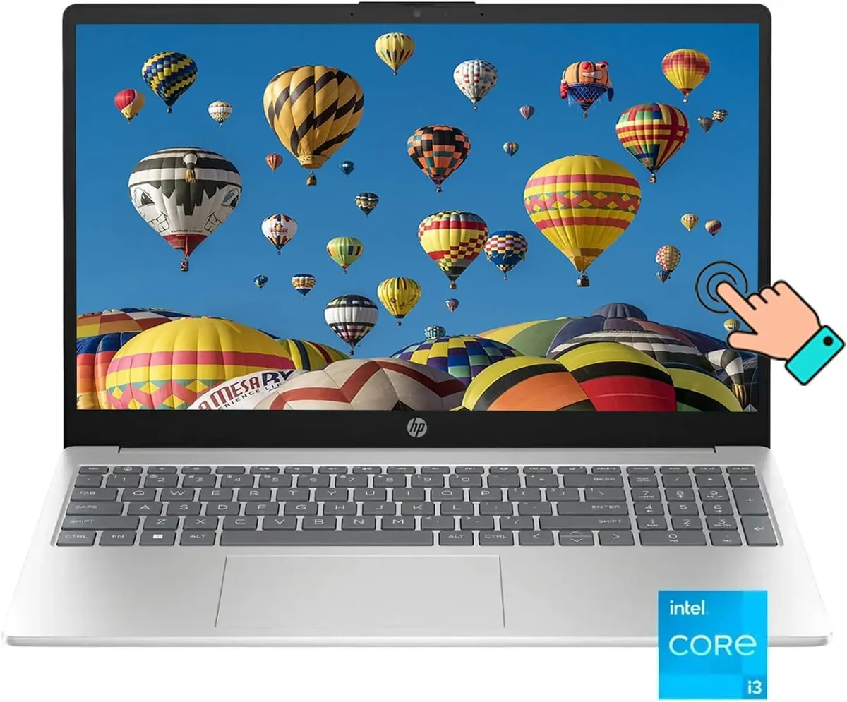 HP HP 15.6 HD Touch Laptop i3-1215U 16GB 1TB SSD Silver — product photo
