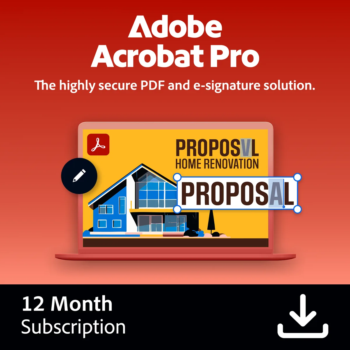 Adobe Adobe Acrobat Pro 12-Month Subscription 65328629 accounting — product photo