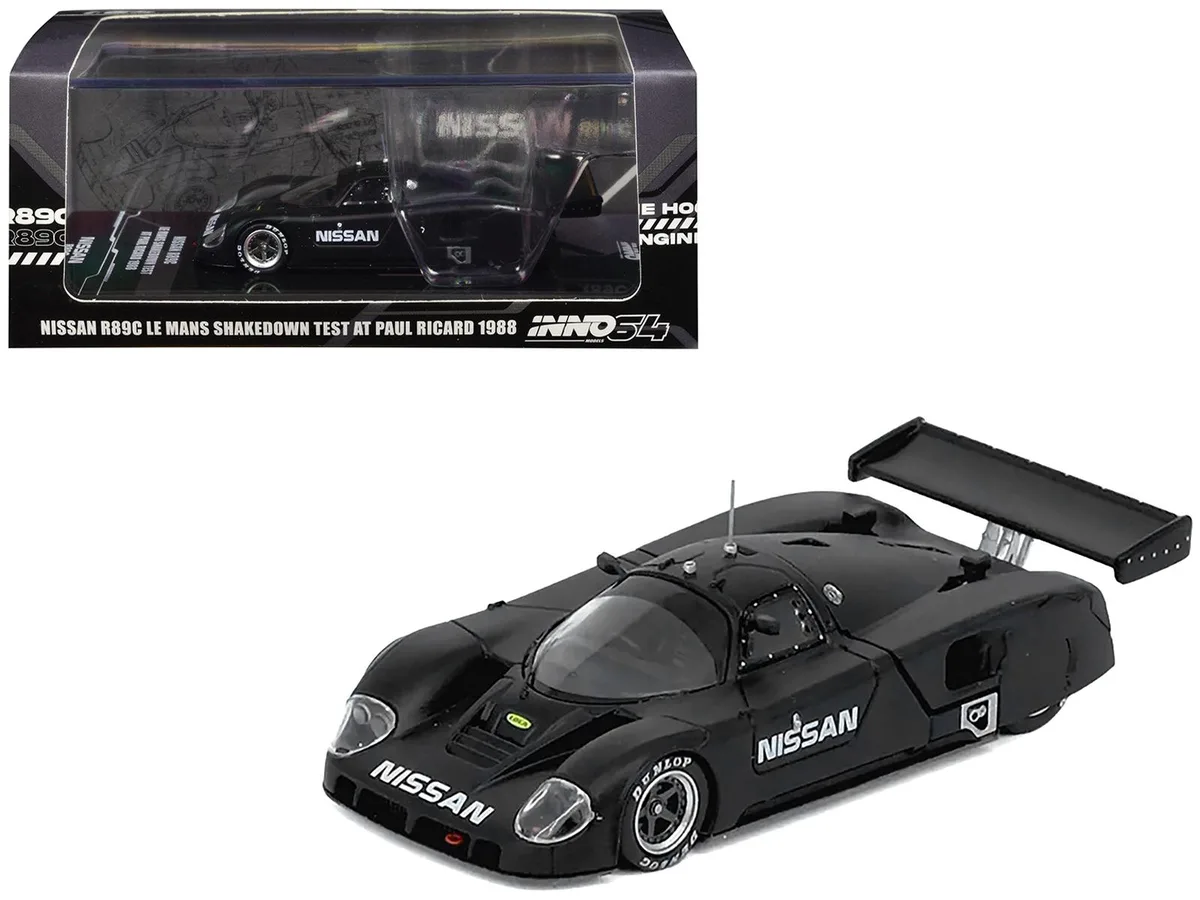 Inno Models Inno Models Nissan R89C Matt Black Le Mans Shakedown Test Paul Ricard 1988 1/64 Diecast Car — product photo
