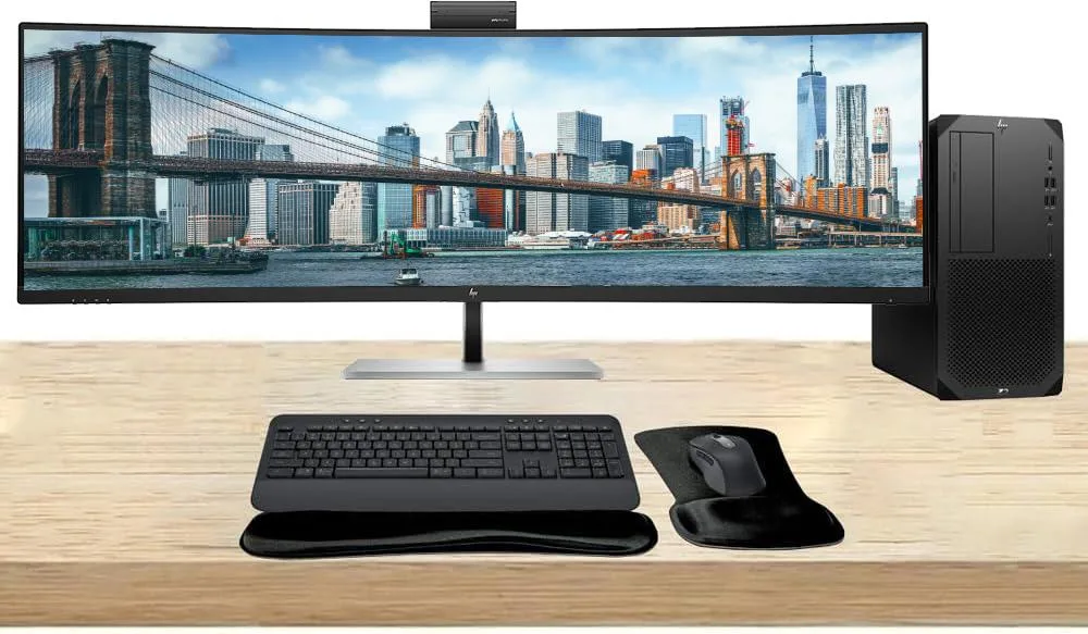 HP HP Z2 G9 Tower i7 16GB 512GB 49" 549pm Monitor MK650 Combo — product photo