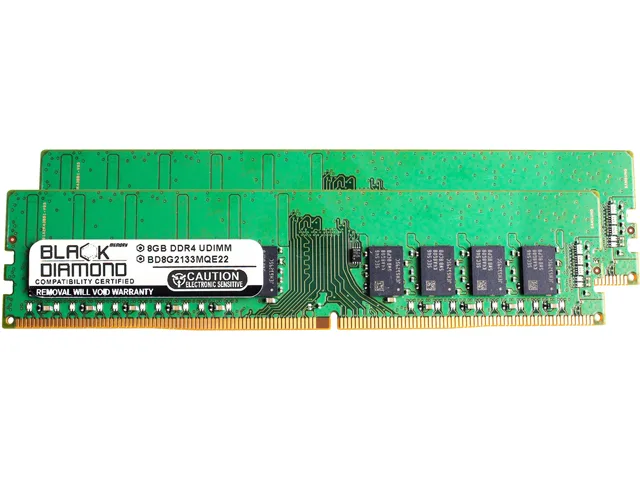 Black Diamond Memory Black Diamond Memory BD8GX22133MQE22 16GB (2 x 8GB) DDR4 2133 ECC Unbuffered server RAM — product photo