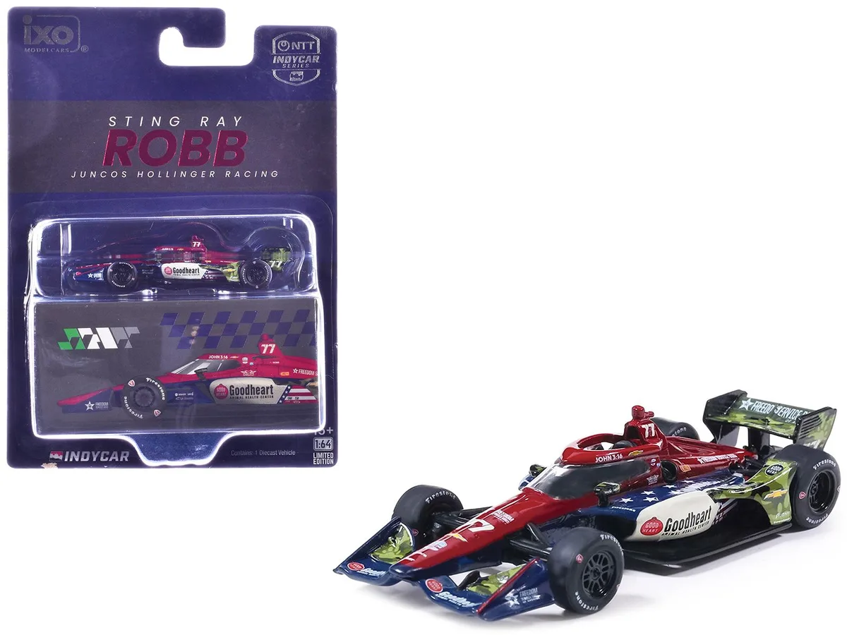 Ixo Models Ixo Models Dallara IndyCar #77 Sting Ray Robb Juncos Hollinger Racing 2026 1/64 — product photo