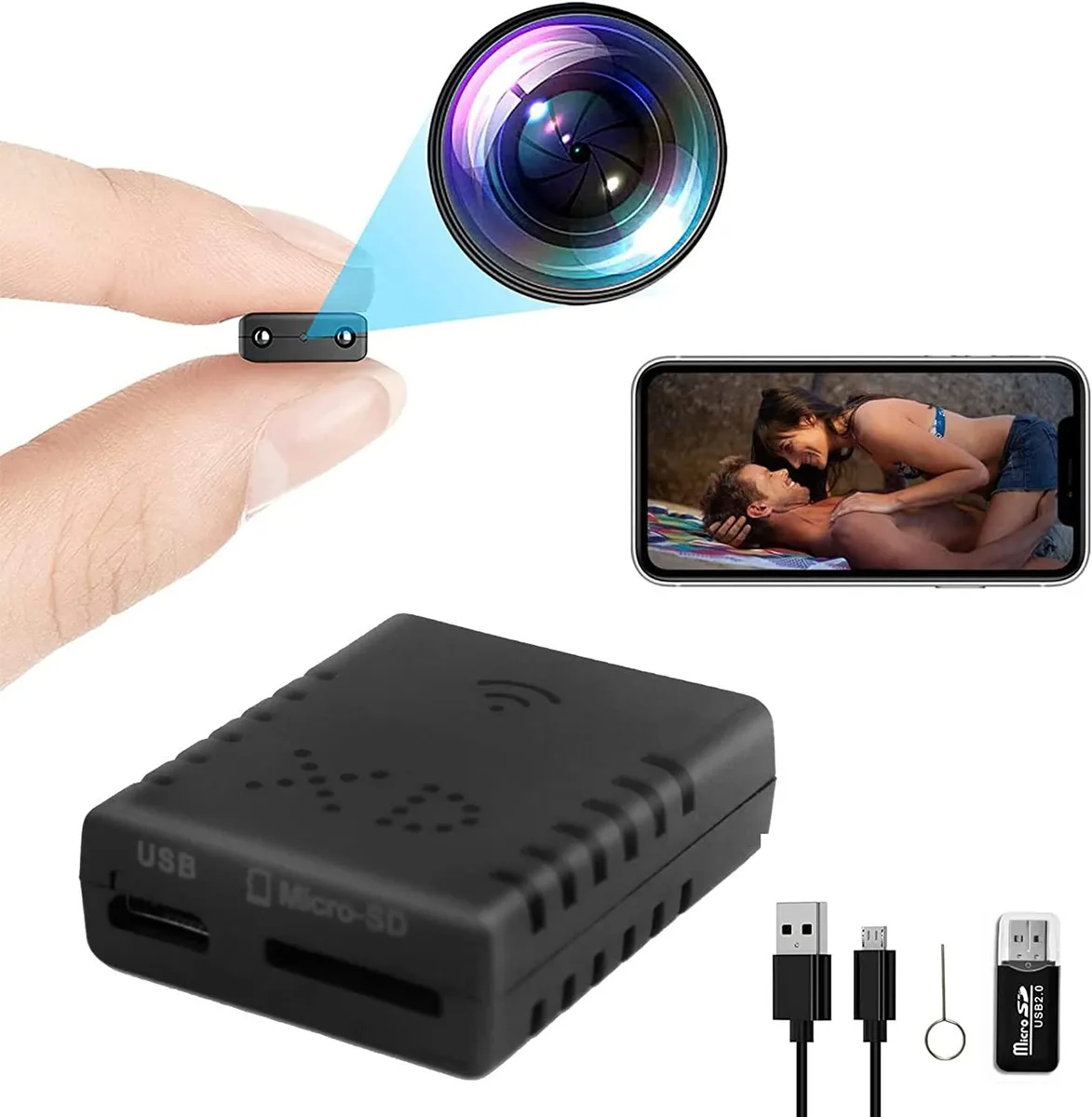 Werleo Werleo Mini Spy Hidden Camera 1080P WiFi Black — product photo