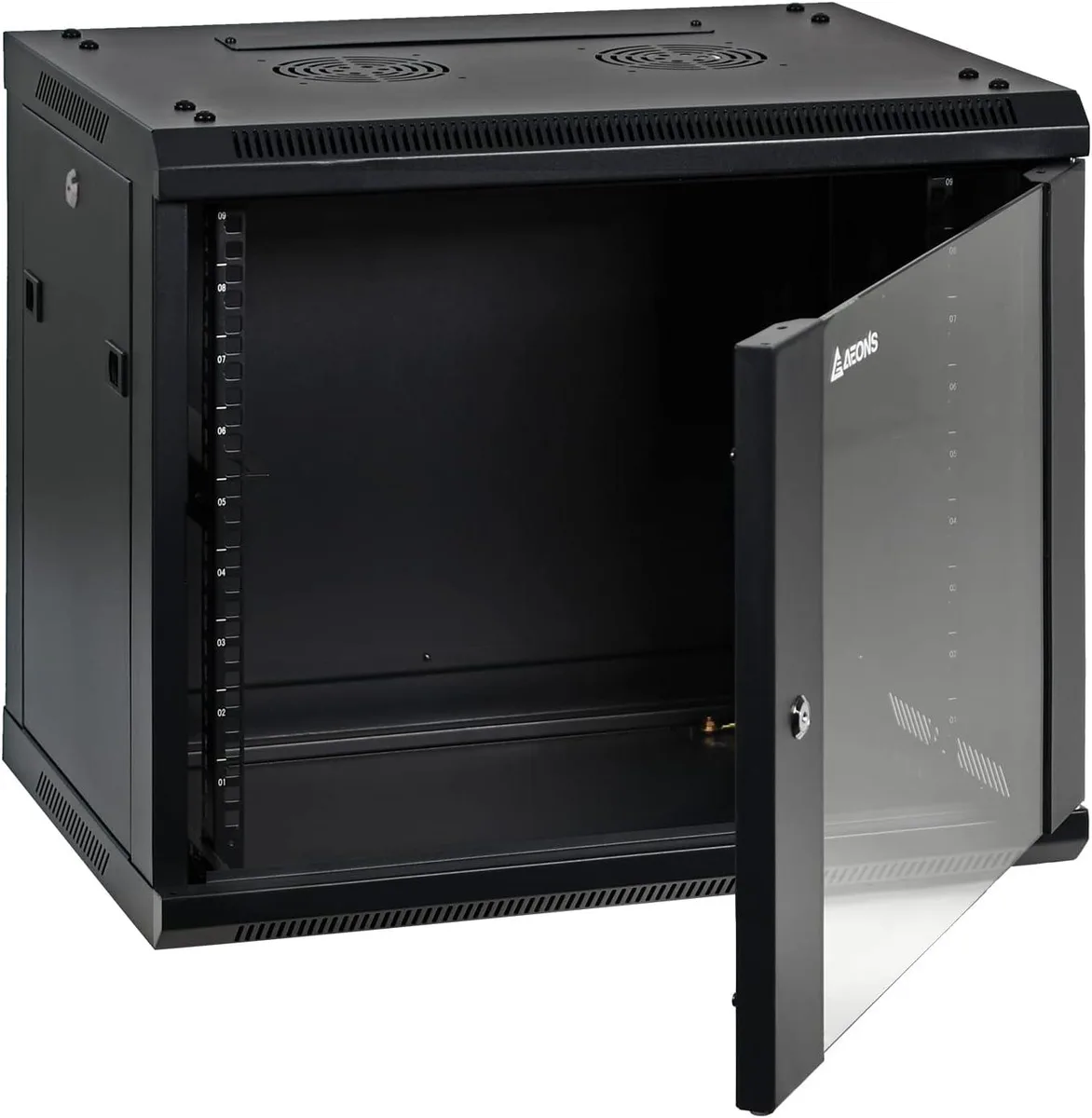 PISKEKAT PISKEKAT 9U Wall Mount Server Rack 19-Inch 16-Inch Deep Black — product photo