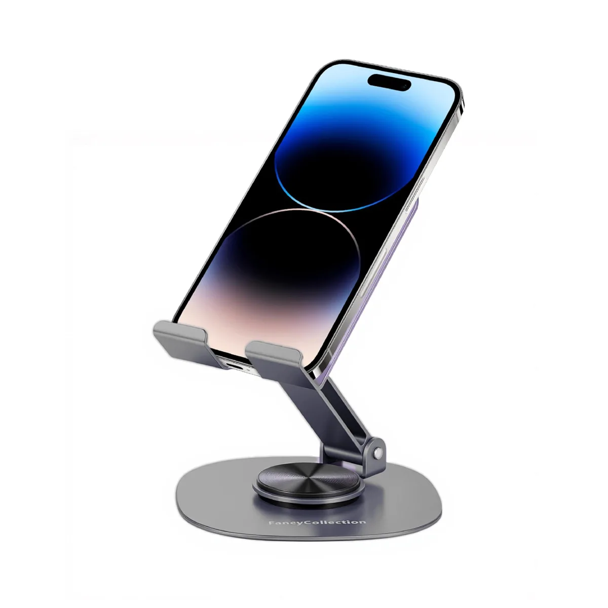 No Sew No Sew S22 phone mount 360° rotating metal stand Silver Gray — product photo