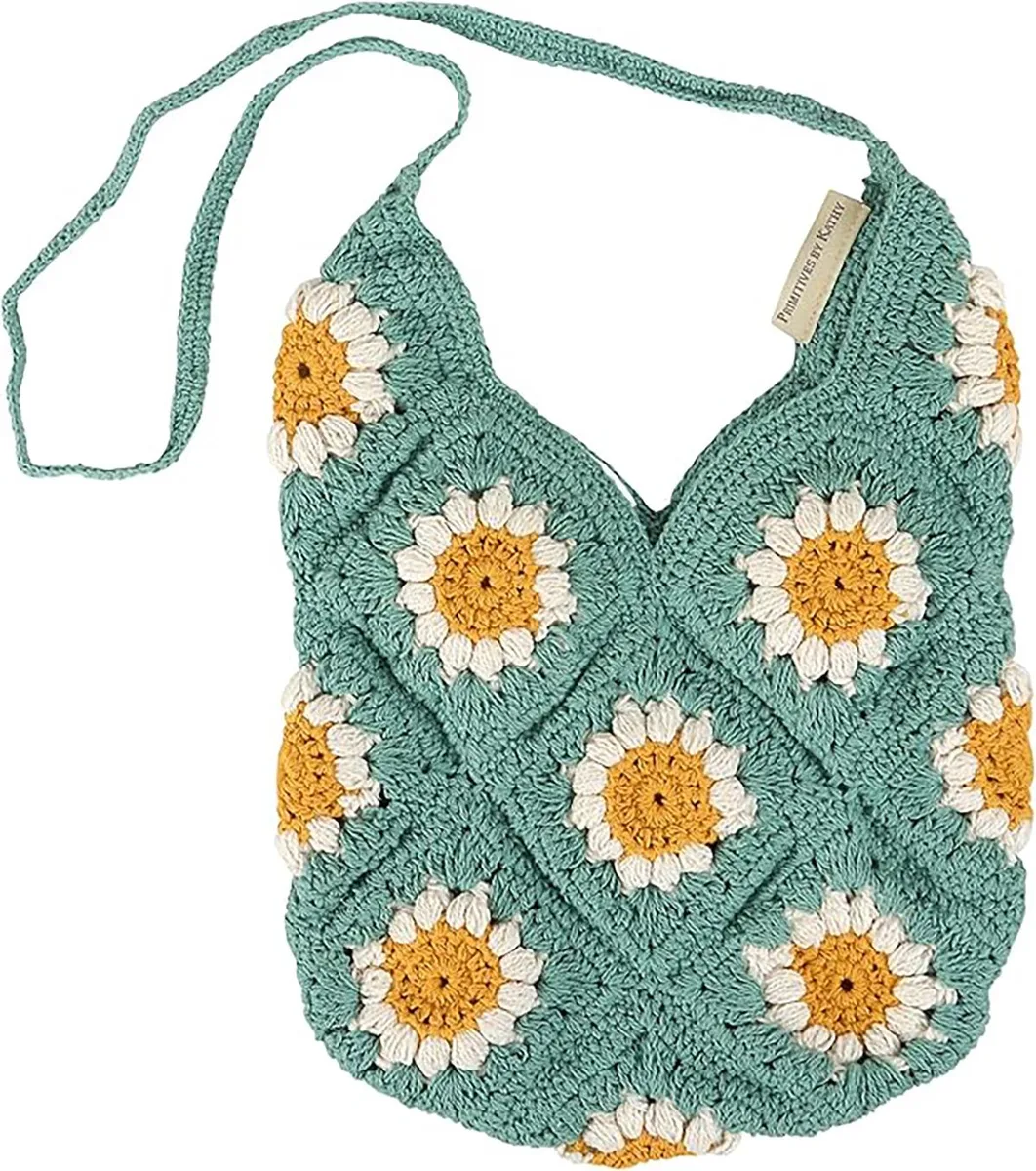 Primitives By Kathy Primitives By Kathy Daisy Crochet Tote 12 x 15 inch — product photo
