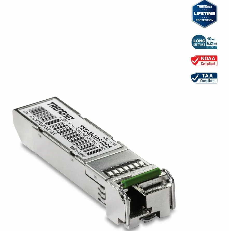 TRENDnet TRENDnet TEG-MGBS10D5 SFP transceiver 10km TX 1550nm RX 1310nm — product photo