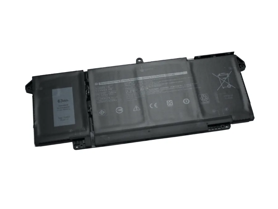 Rectangular black 4-cell lithium-ion laptop battery with label showing 15.2V 3941mAh