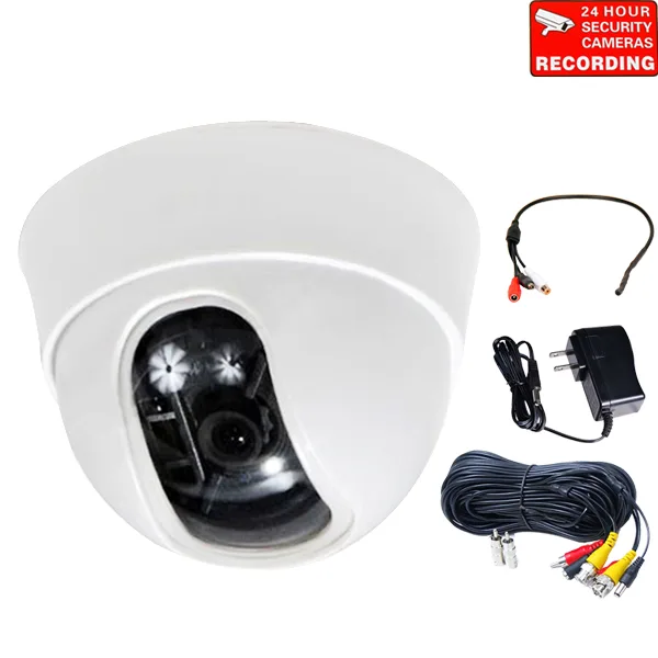 VideoSecu VideoSecu DM52SEMKC Dome CCTV Camera 600TVL 3.6mm White — product photo