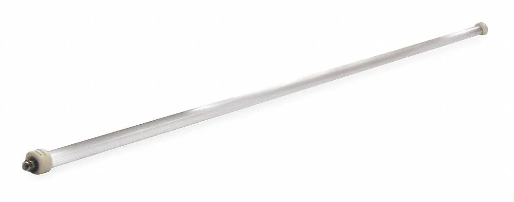 Frosted horizontal tubular heater element with terminal connections