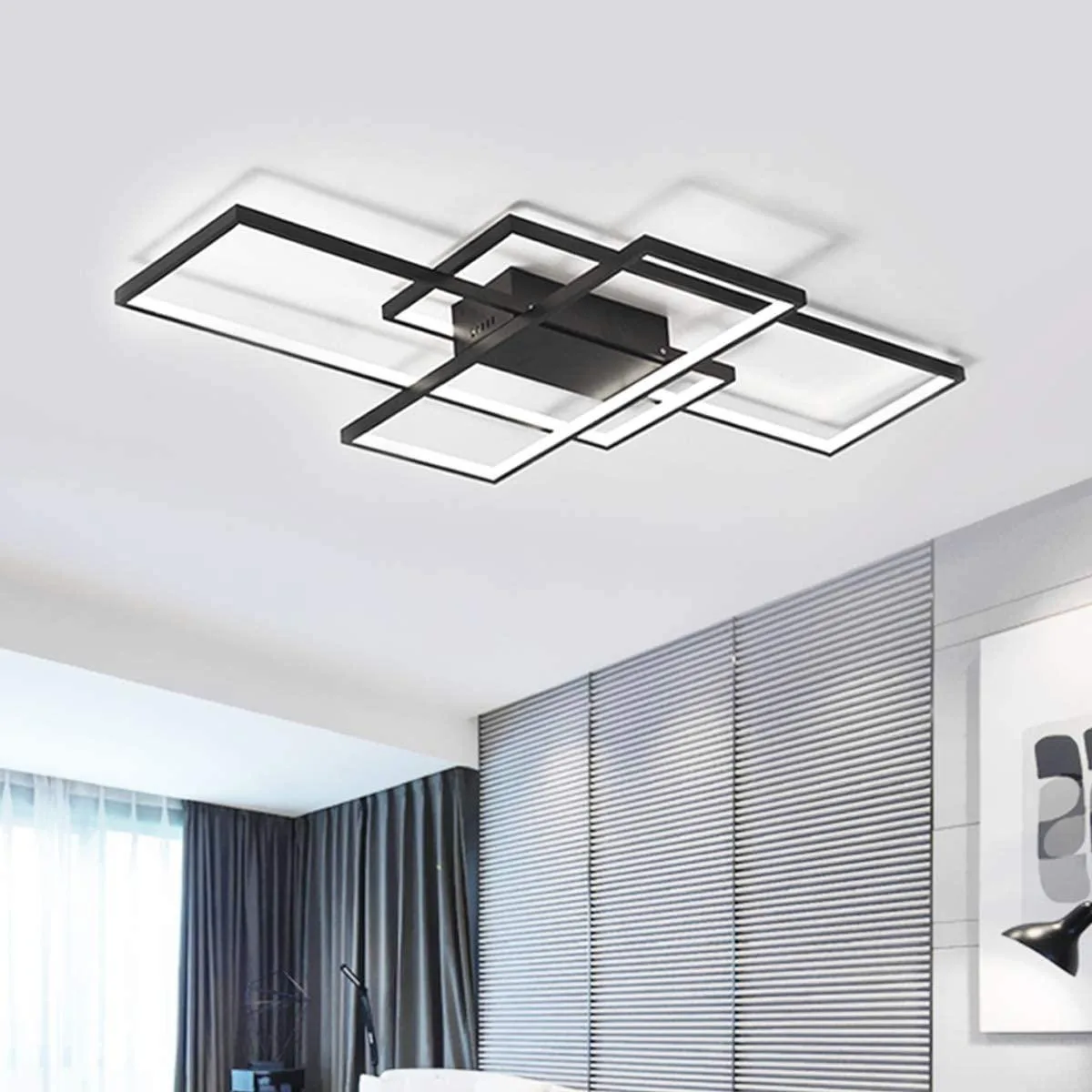 GARWARE WALL ROPES GARWARE WALL ROPES 75W 3-Square Black Flush Mount 6000K — product photo
