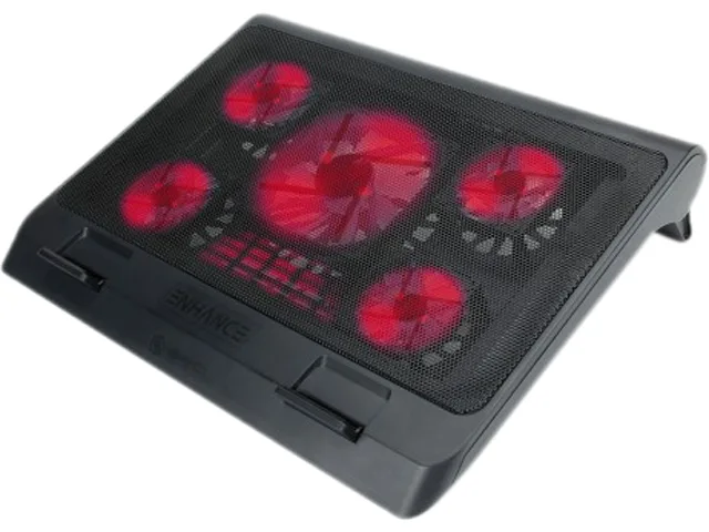 ENHANCE ENHANCE ENGXC10100RDEW laptop cooling pad 15.75" x 12.75" 5 LED fans — product photo