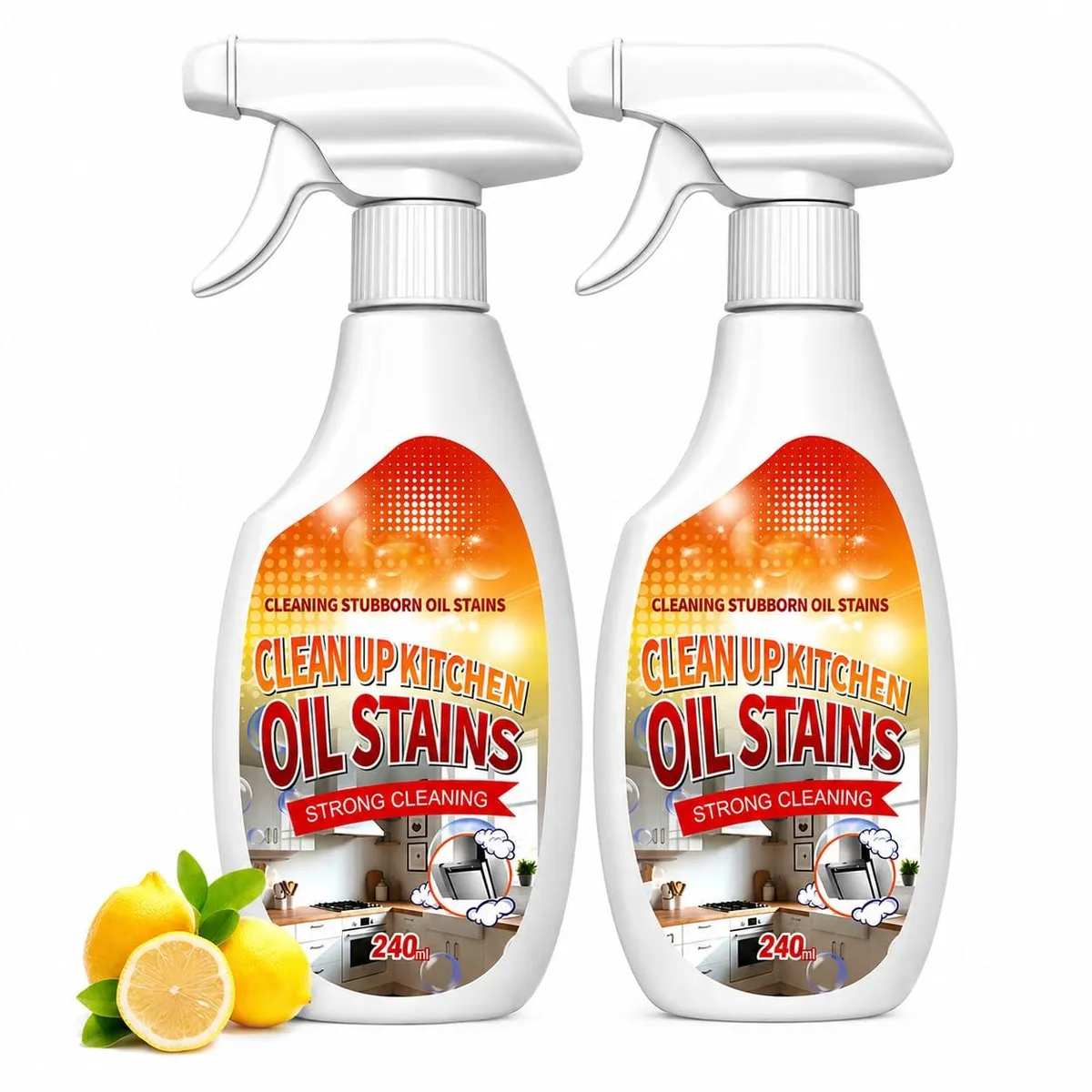 Two 240 ml spray bottles with trigger nozzles side by side