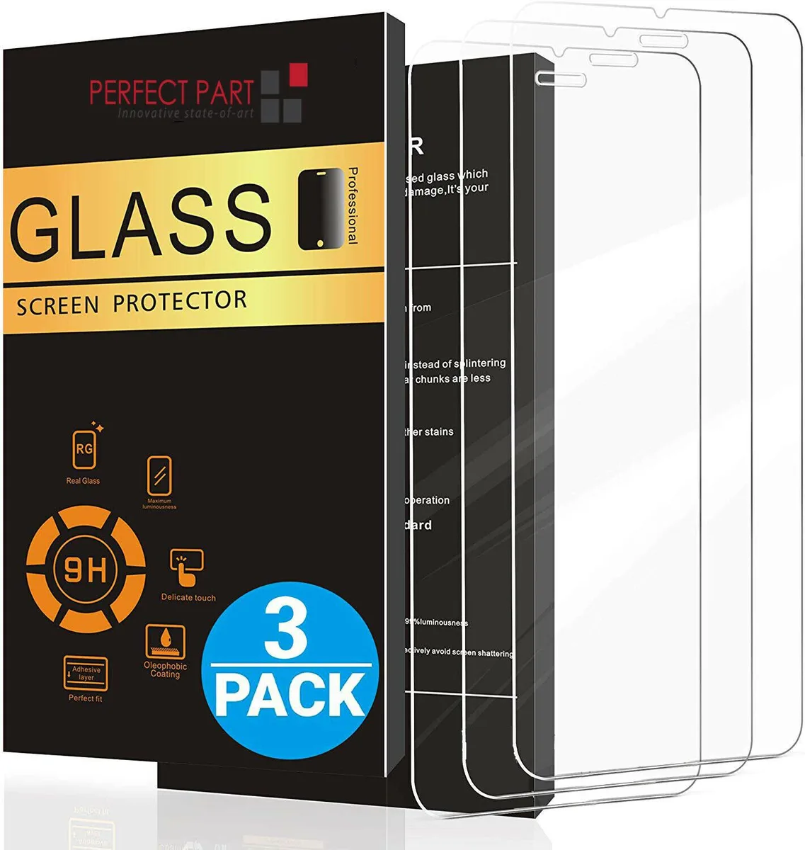 The Perfect Part The Perfect Part 9H Tempered Glass Screen Protector iPhone SE 2020 2020 Pack — product photo