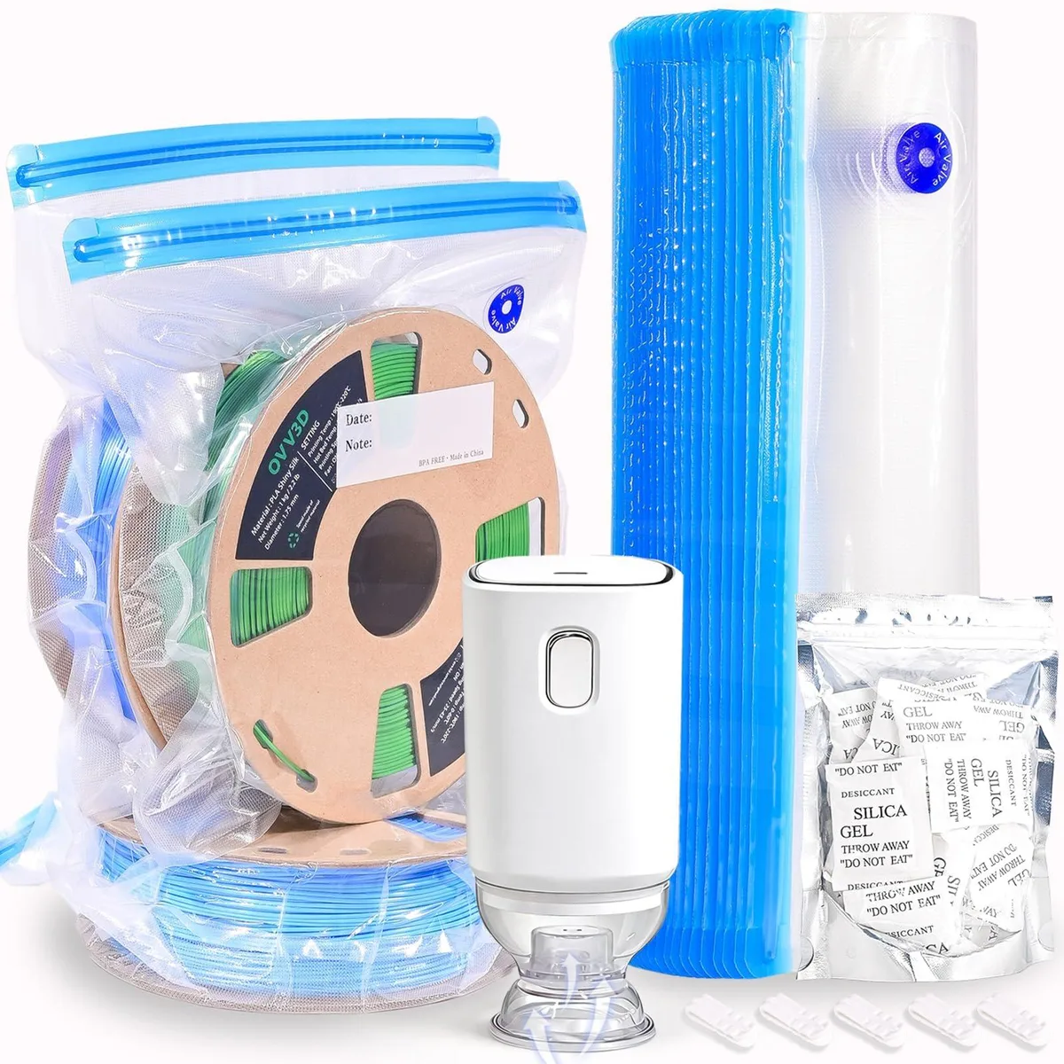  OVVNYXE 30 Bags &amp; Auto Pump Filament Storage Kit 32x34cm 60KPA 30pcs — product photo