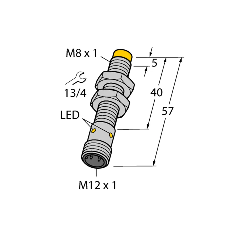 Turck Turck NI6U-EG08-RP6X-H1341 4635830 Inductive Sensor PNP M8×1 M12×1 6mm NC 10-30VDC IP68 Stainless 1.4427 — product photo