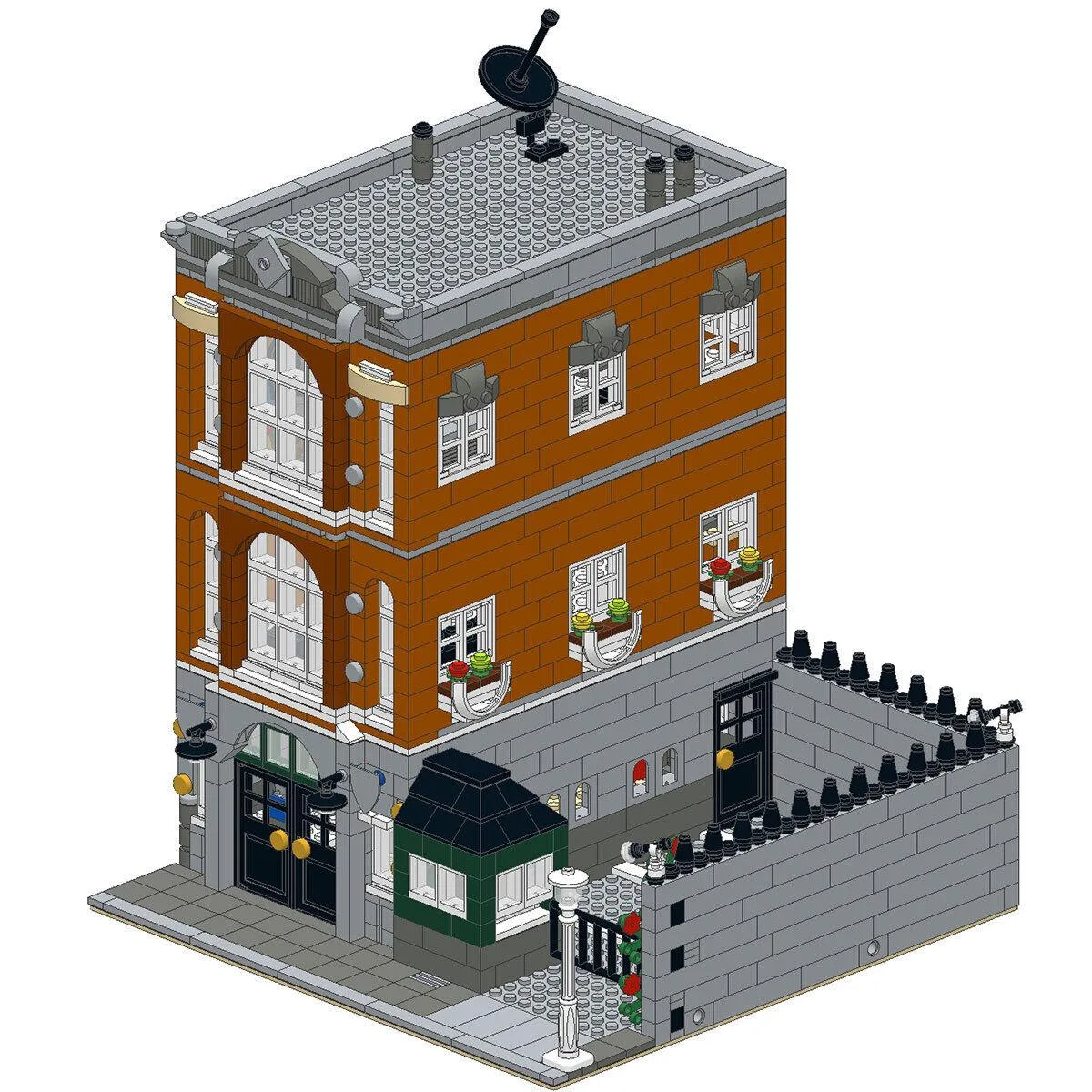 ZITIANYOUBUILD ZITIANYOUBUILD C4217 Consulate Modular Building 1549 Parts Educational — product photo