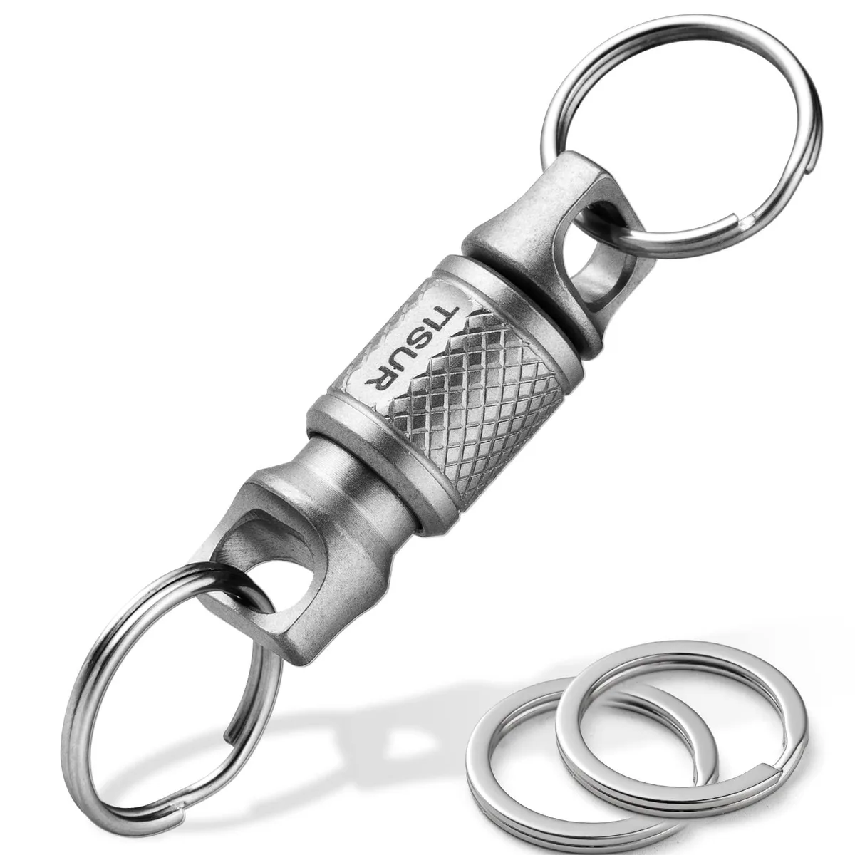  Viator Gear Titanium Quick Release Keychain Black 1.02×0.35in — product photo