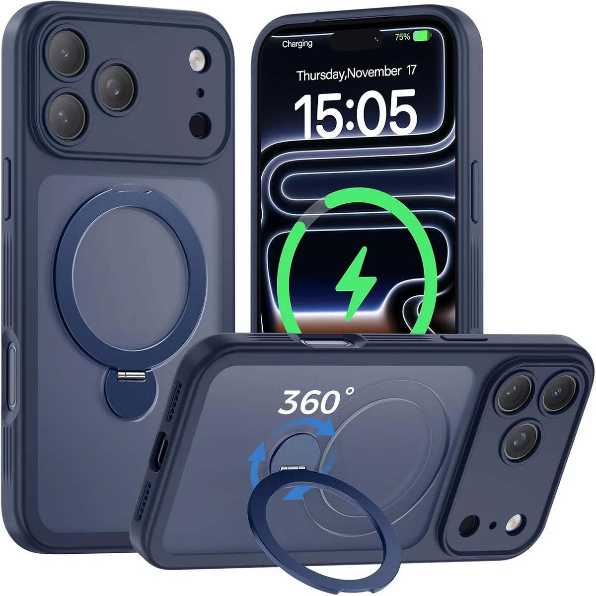 Transcend Transcend iPhone 17 Pro Max Case 6.9 Deep Blue 360° Stand MagSafe 15FT 24 N52 — product photo