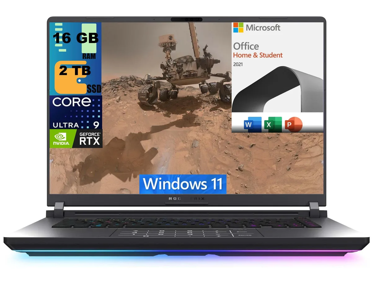ASUS ASUS ROG Strix G16 16" 2.5K 240Hz Core Ultra 9 275HX RTX 5070 16GB 2TB gaming laptop — product photo