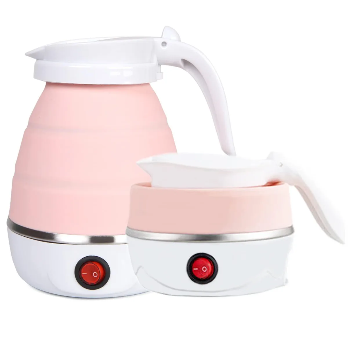  resgitiati WHH-649 Foldable Travel Kettle 600ml Pink — product photo