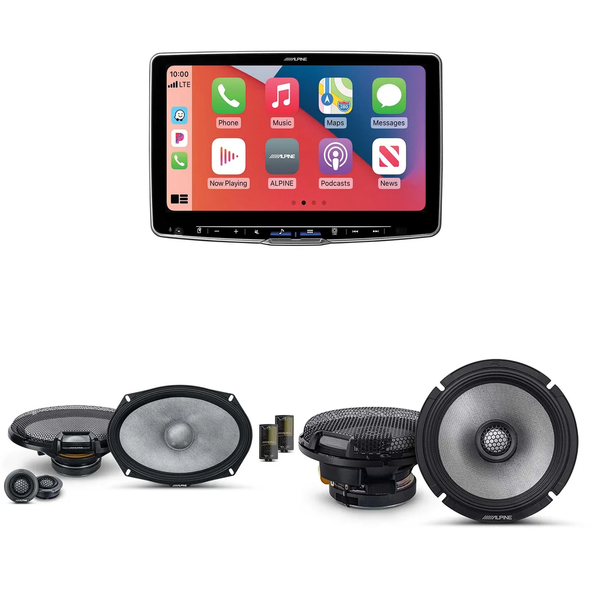 Alpine Alpine ILX-F511 Halo11 11" Receiver with R2-S69C 6x9" &amp; R2-S65 6.5" Speakers — product photo