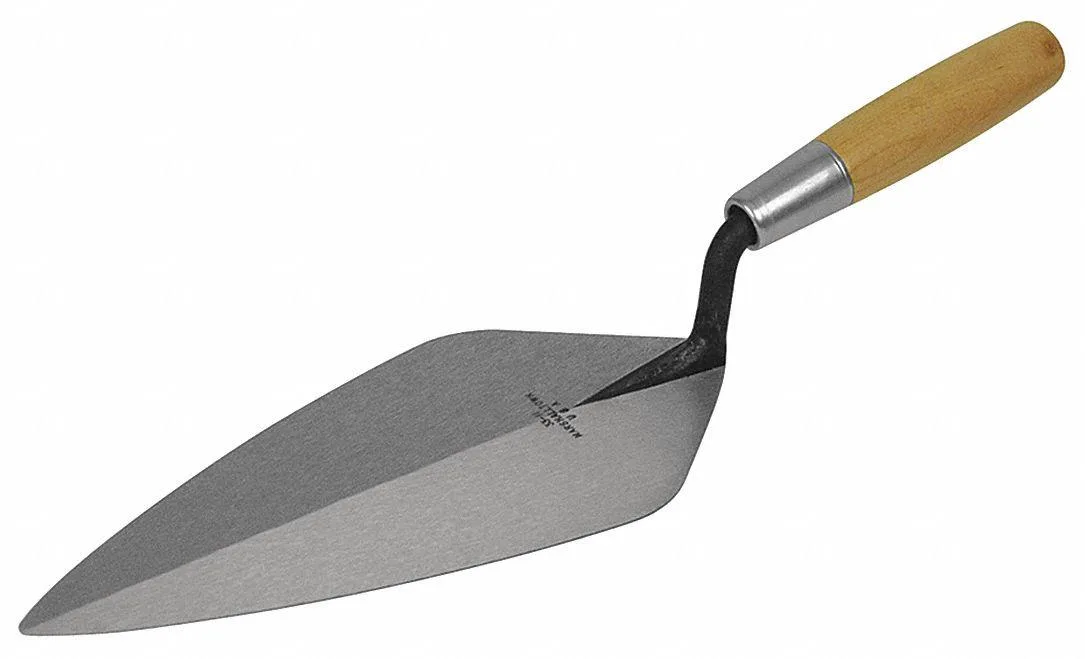 Marshalltown London pattern brick trowel with wood handle