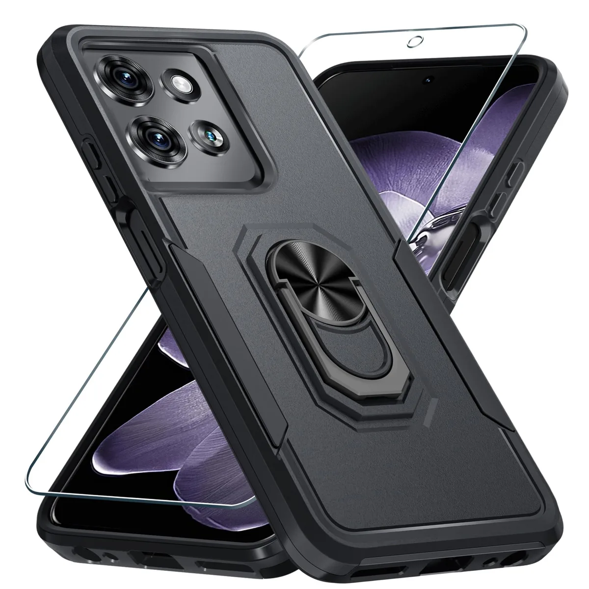  Janmitta Moto G 5G 2025/2026 Case Black Matte Kickstand — product photo