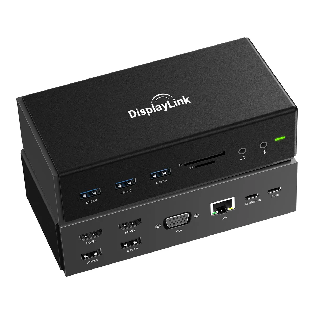 QGeeM QGeeM 15-in-1 USB-C Docking Station 100W PD Thunderbolt 3 Black — product photo