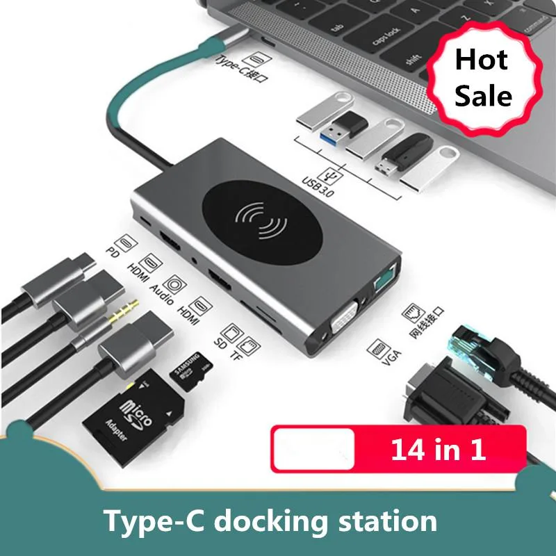 ESTONE ESTONE BXS14IN1 14-in-1 Docking Station Silver — product photo