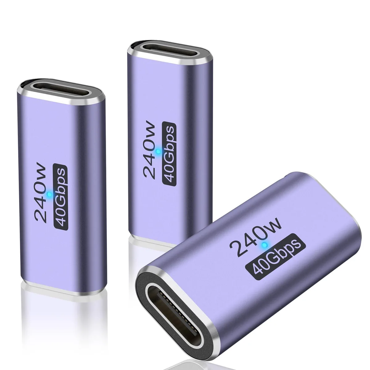 No Sew No Sew 3 Pack USB C Coupler Female to Female Adapter Extender Thunderbolt 40Gbps 240W 8K 60Hz — product photo