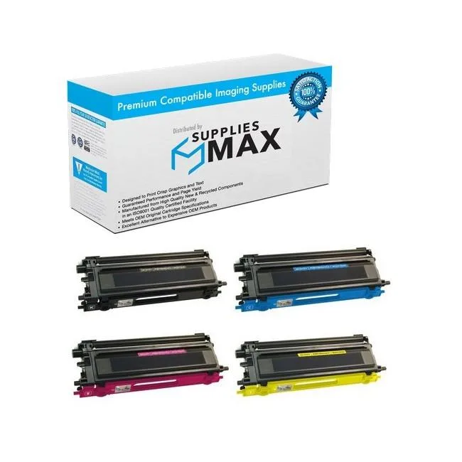 SuppliesMax SuppliesMax TN-115-COMBO High Yield Toner Cartridge Combo Pack (BK/C/M/Y) — product photo