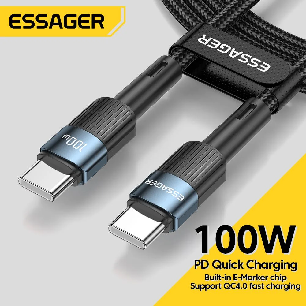 ESTONE ESTONE Essager XC100W USB-C cable 100W 480Mbps blue 6.6ft — product photo