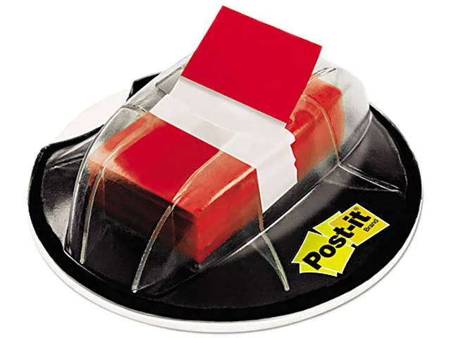 3M 3M 680HVRD Post-it Flags 200 Red Desk Grip Dispenser — product photo