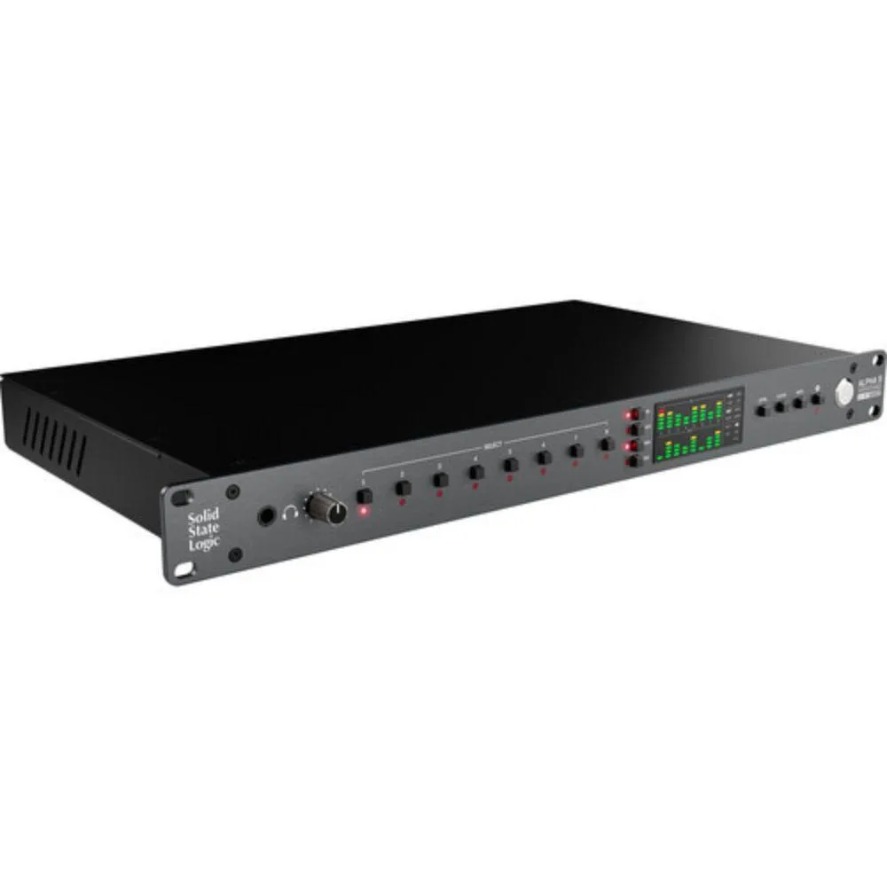 Solid State Logic ALPHA 8 rackmount audio interface silver front panel eight inputs eight outputs
