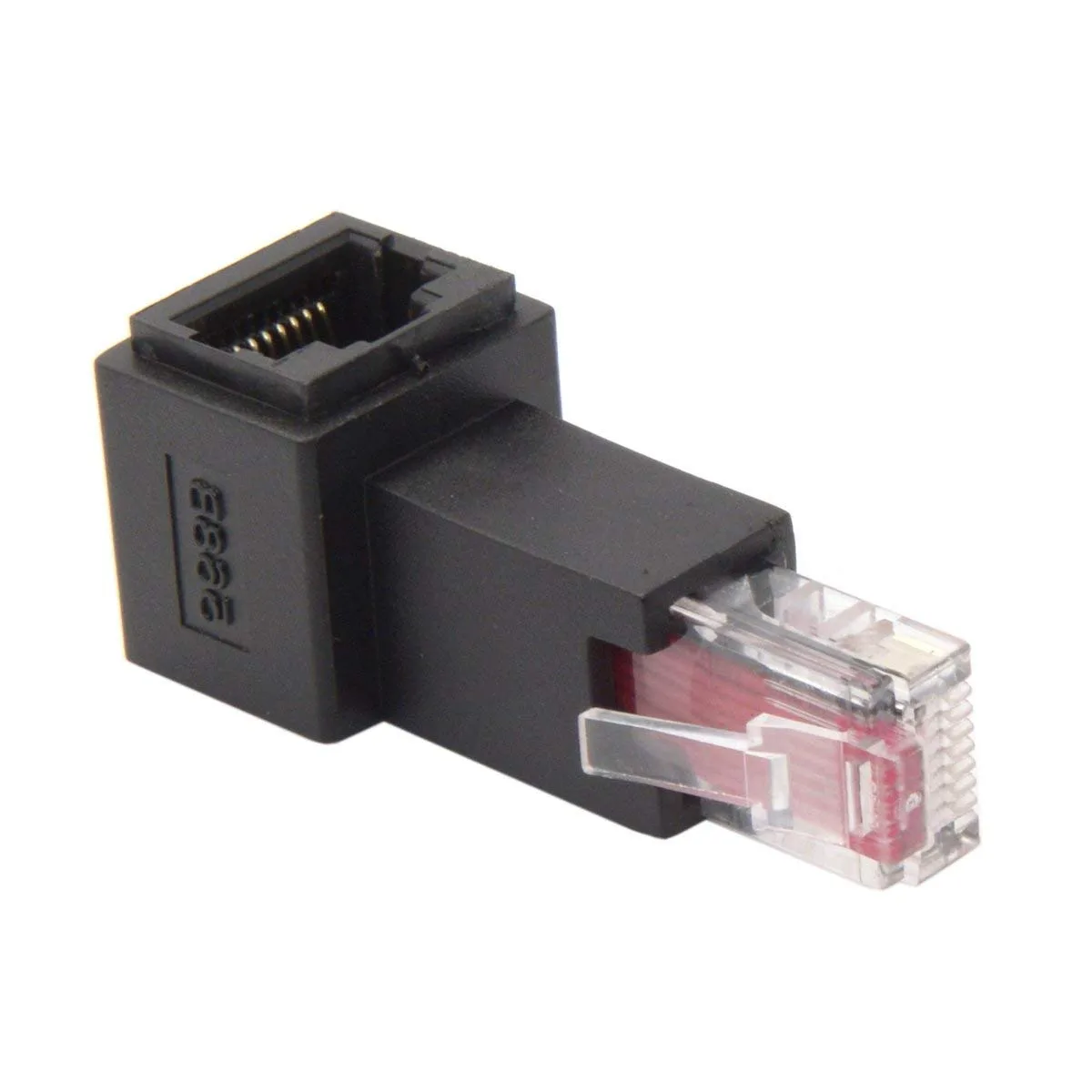 TeKit TeKit Right Angled 90 Degree Cat 5e Male to Female Adapter 2 Pack Green — product photo